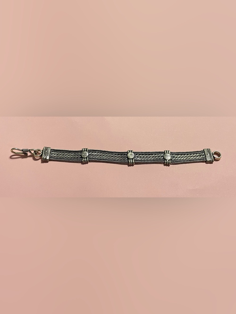 Vintage Sterling Silver Chain Bracelet #8232 💎